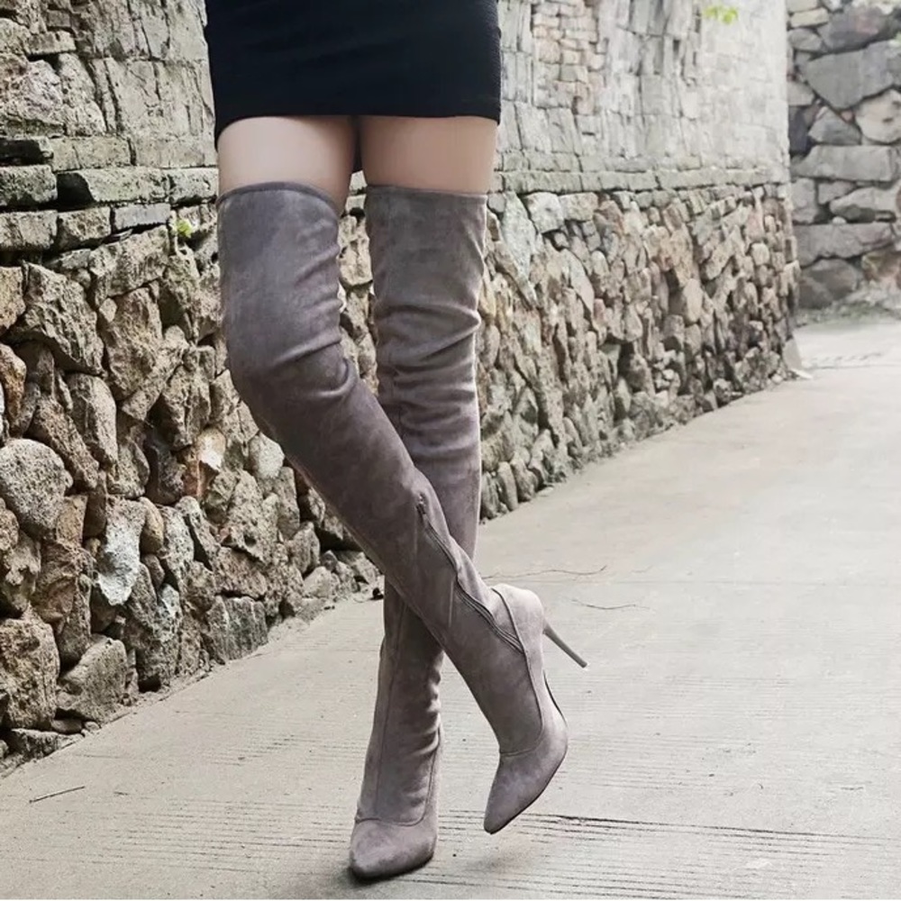 2 for $120 Tall Stretchy Soft Gray Boots